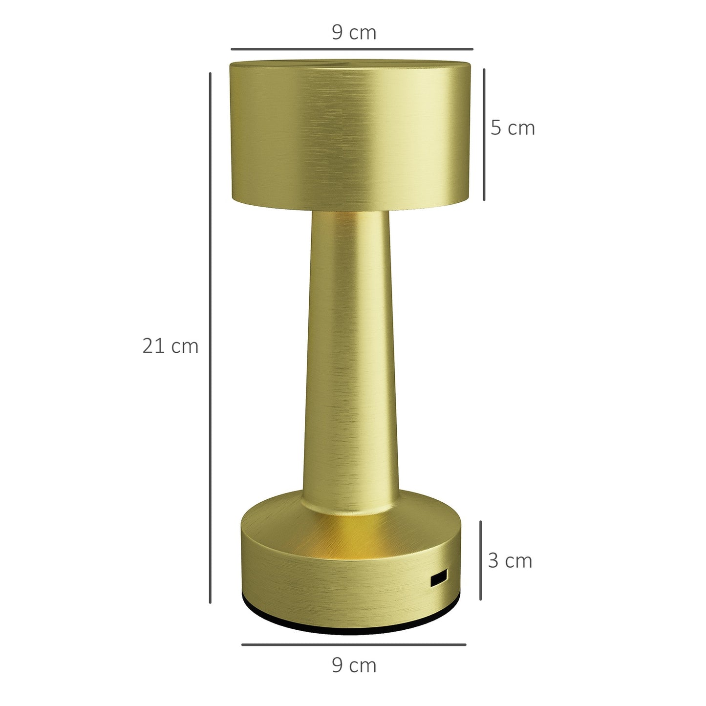 Rechargeable LED table lamp with touch switch