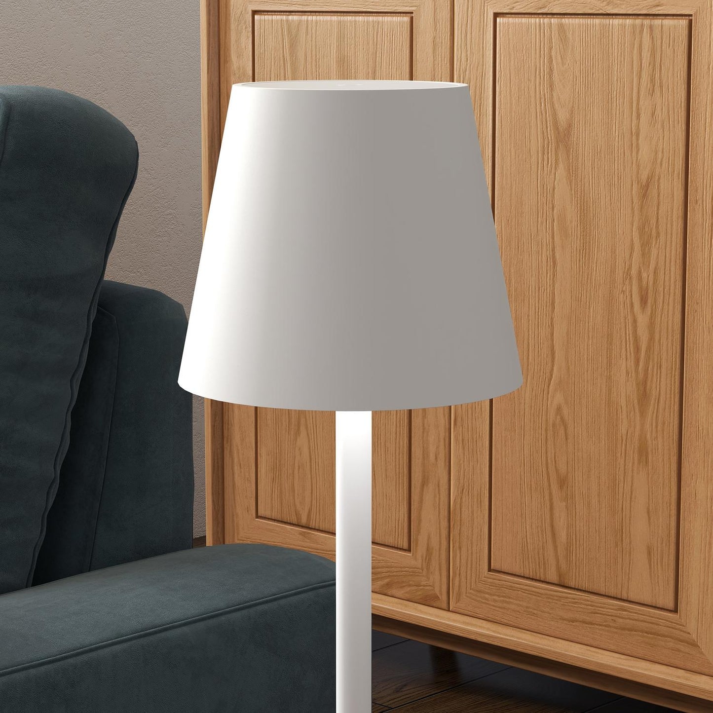 Portable Metal USB Table Lamp - Rechargeable, 3 Light Modes