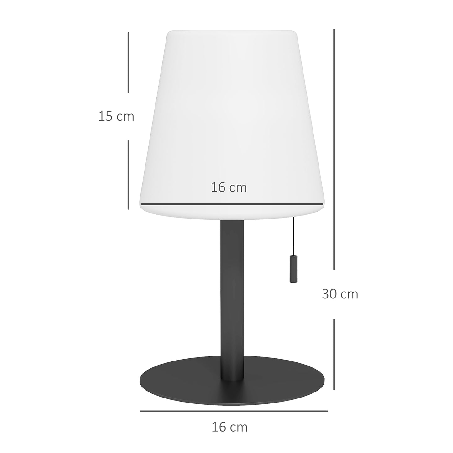 USB rechargeable LED table lamp, dimmable, indoor/outdoor