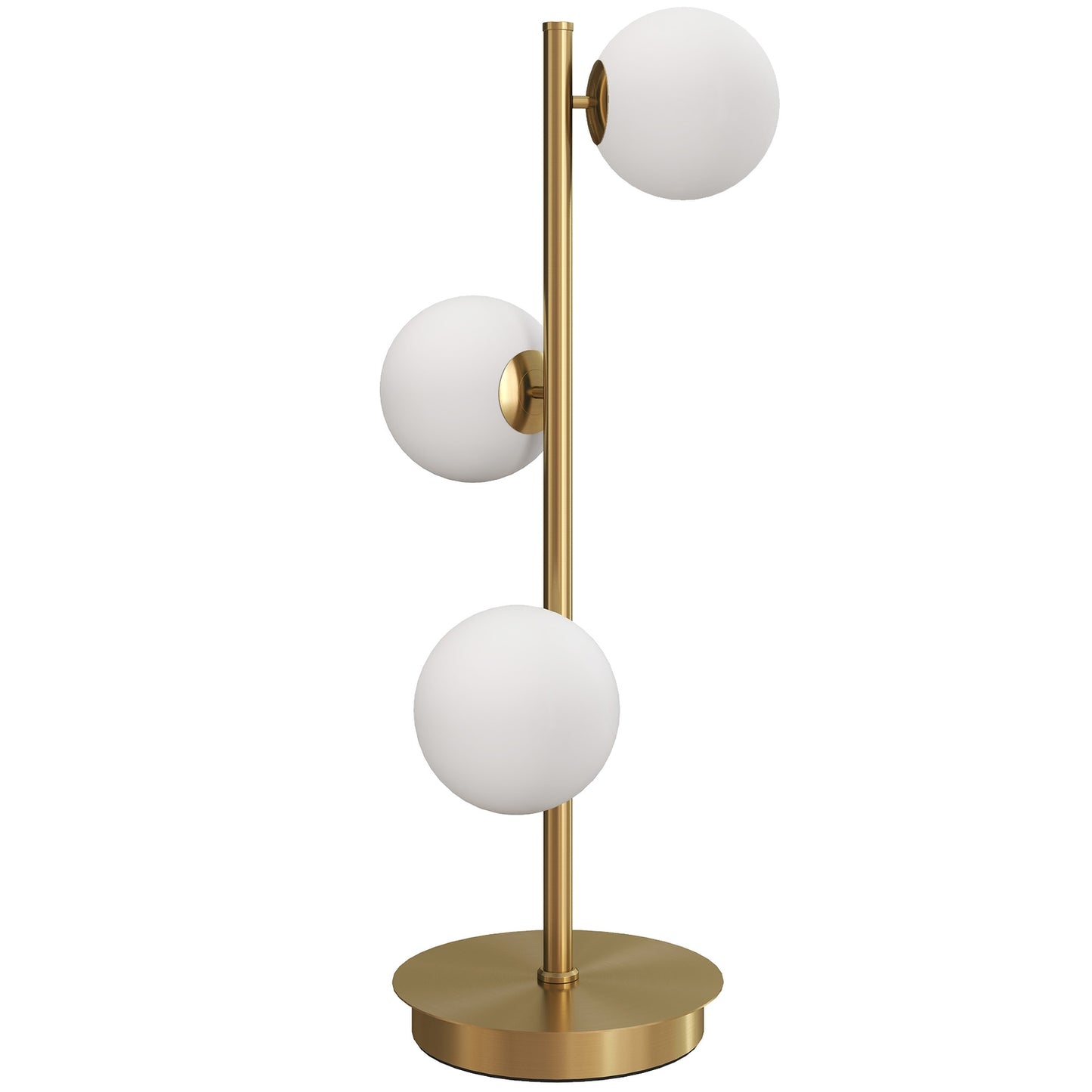 Table Lamp with 3 Globes, Brass Finish, G9 Sockets, 53 cm