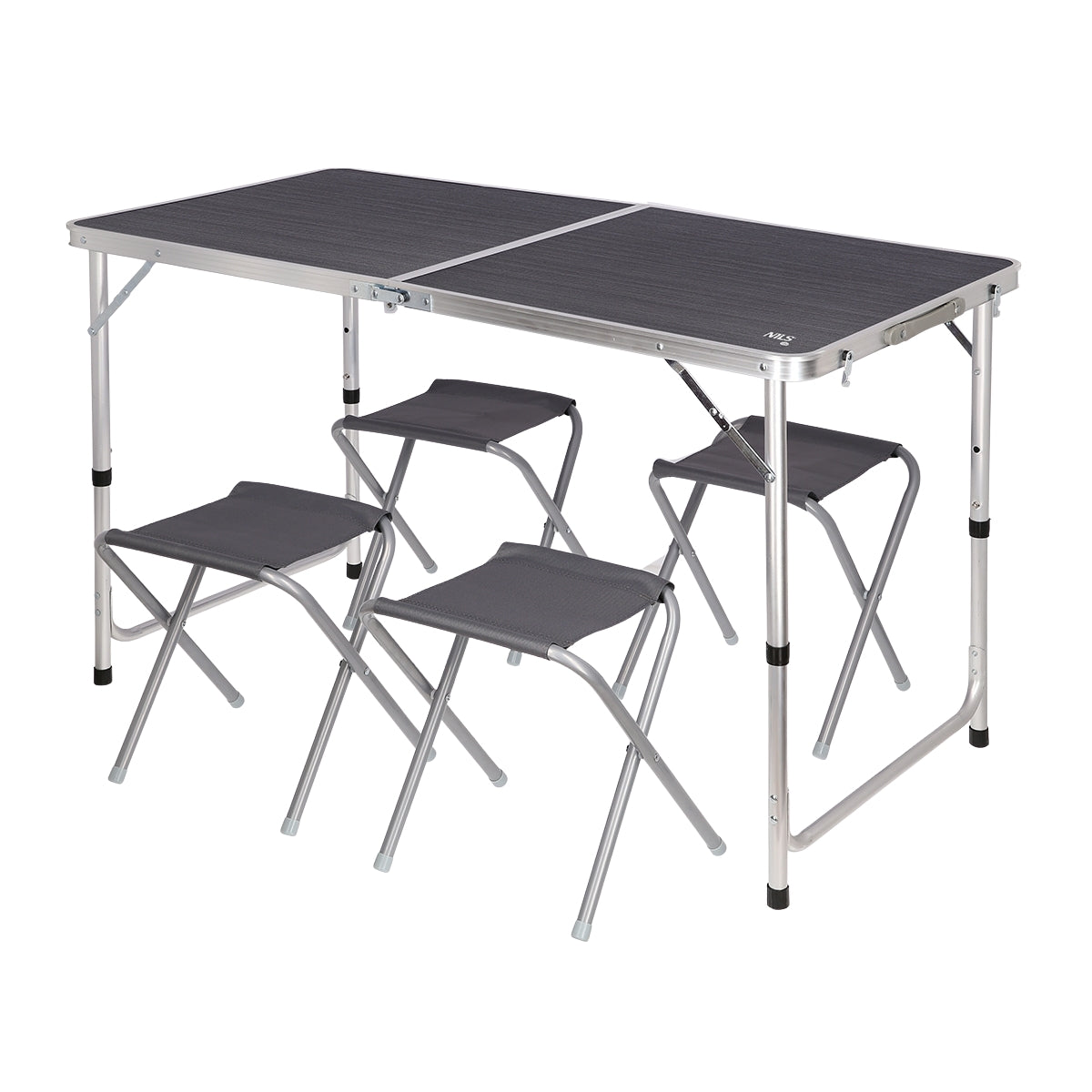 Table and Chairs Set, Dark Grey, Indoor/Outdoor Use