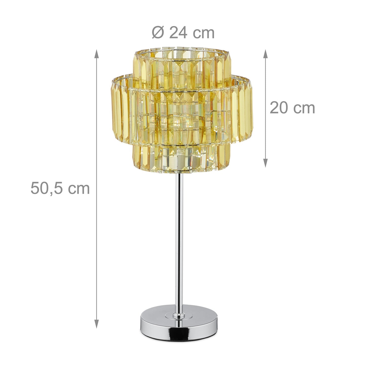 Table lamp crystal gold