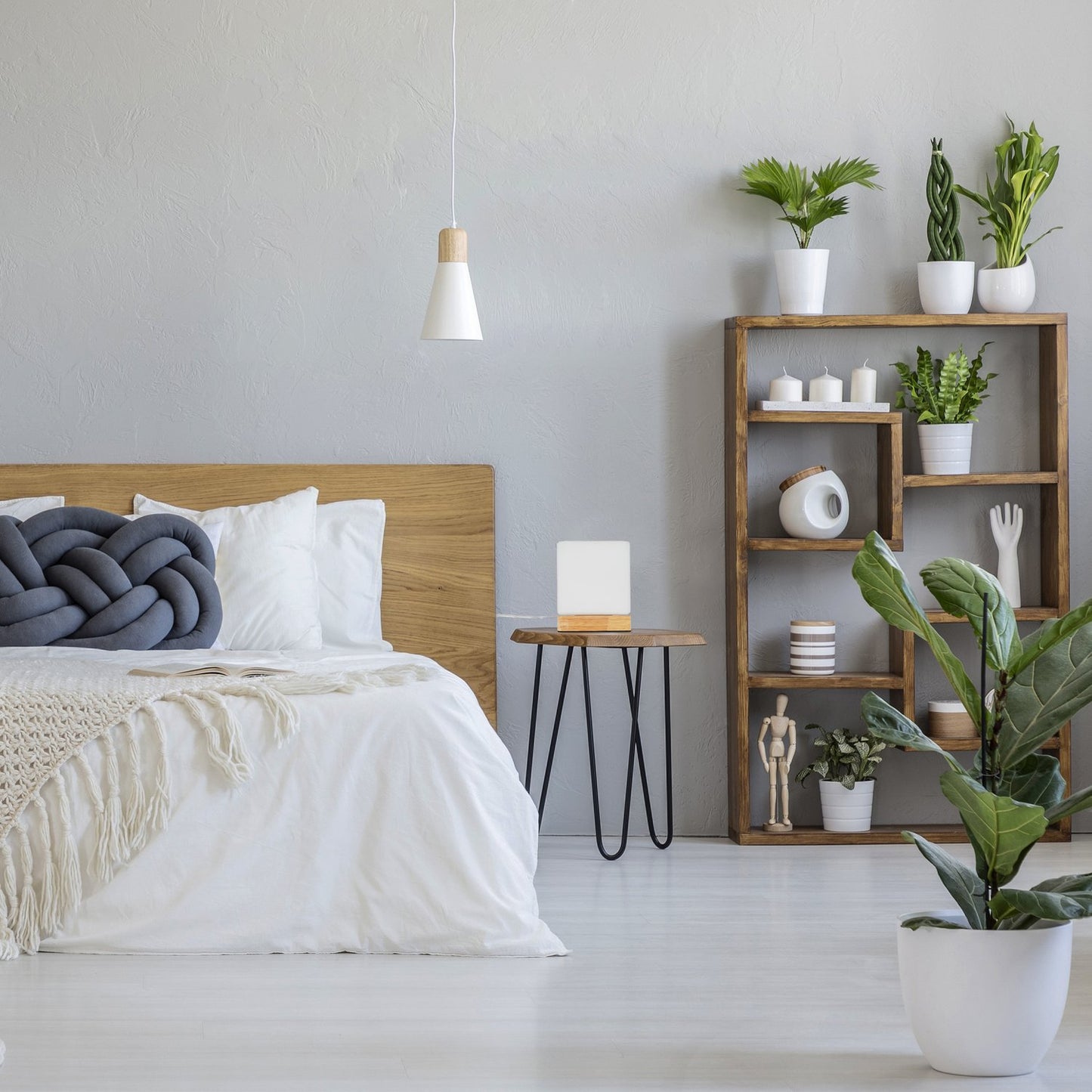 Table lamp cube shape