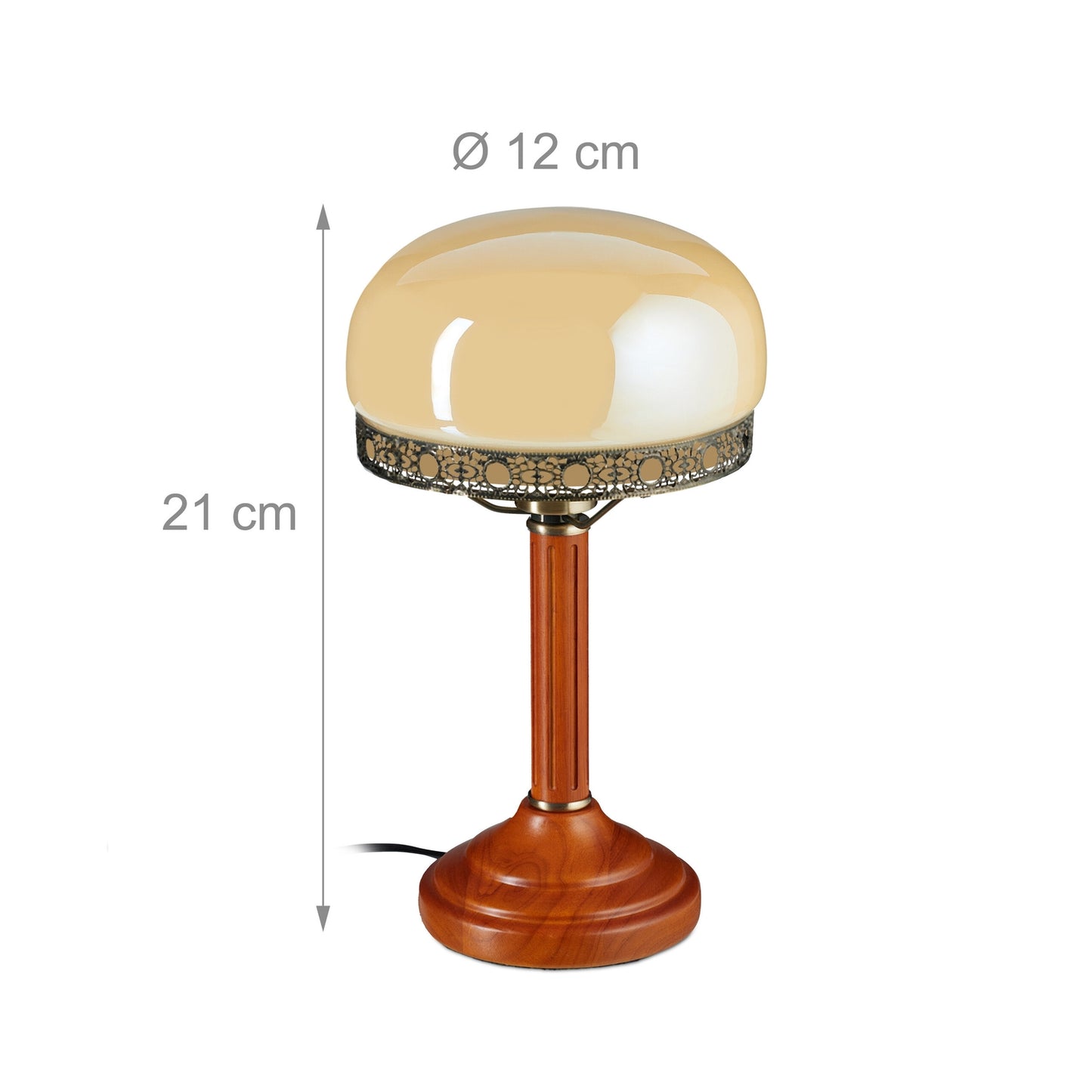 Table lamp in antique style beige
