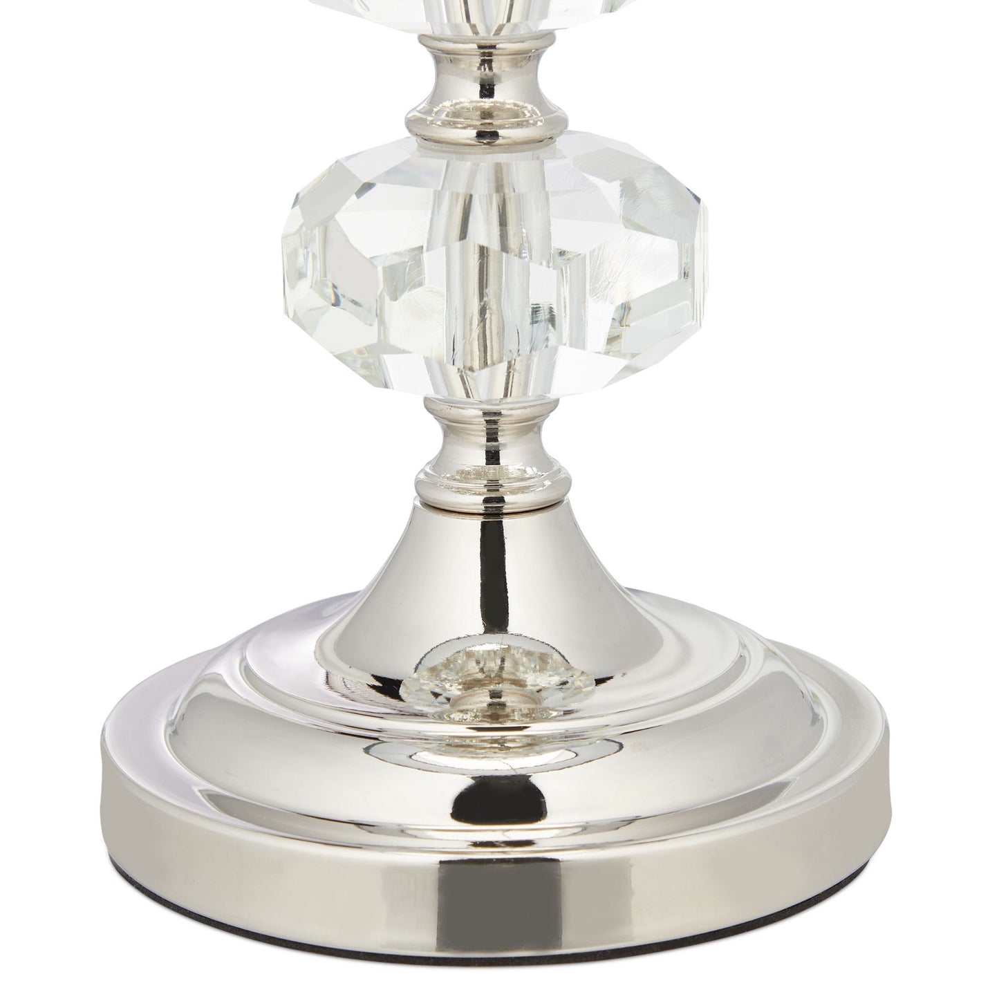 Table lamp in crystal and velvet blue