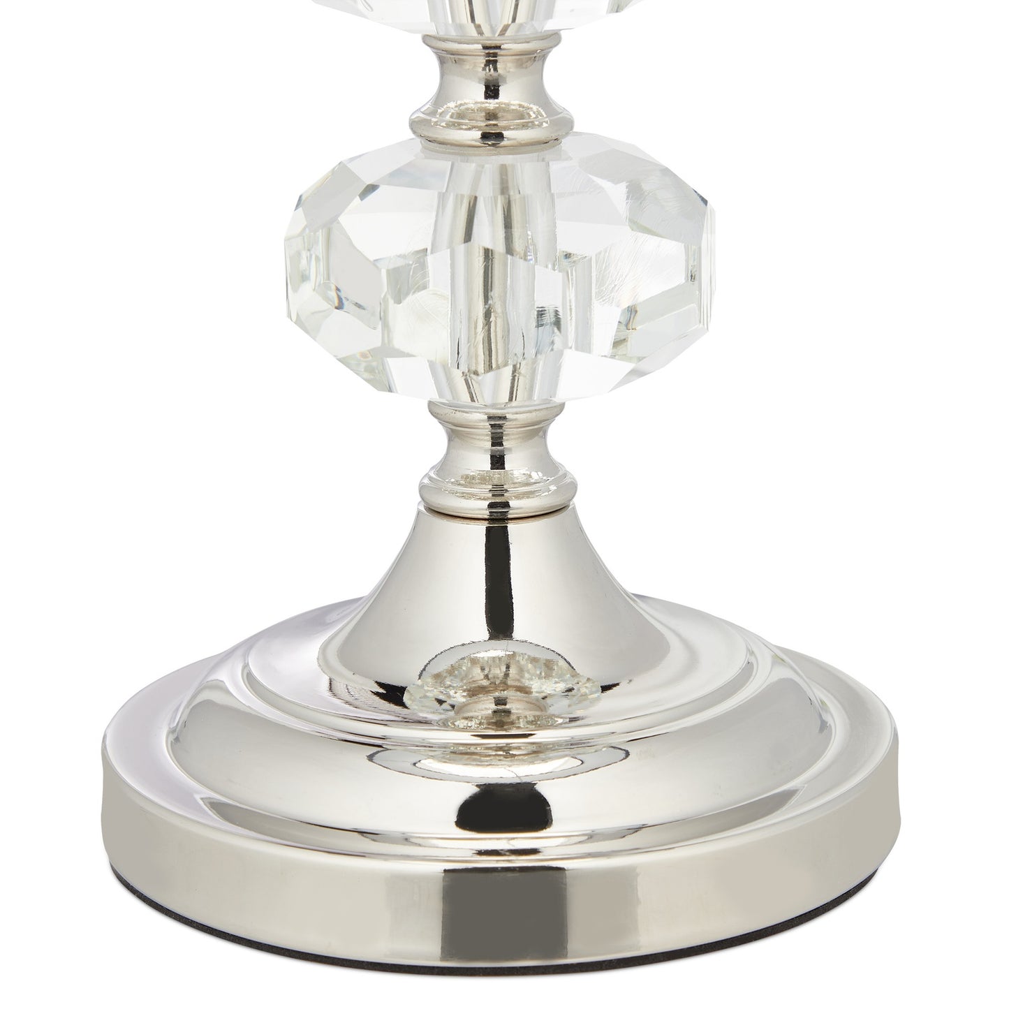 Table lamp in crystal and velvet green