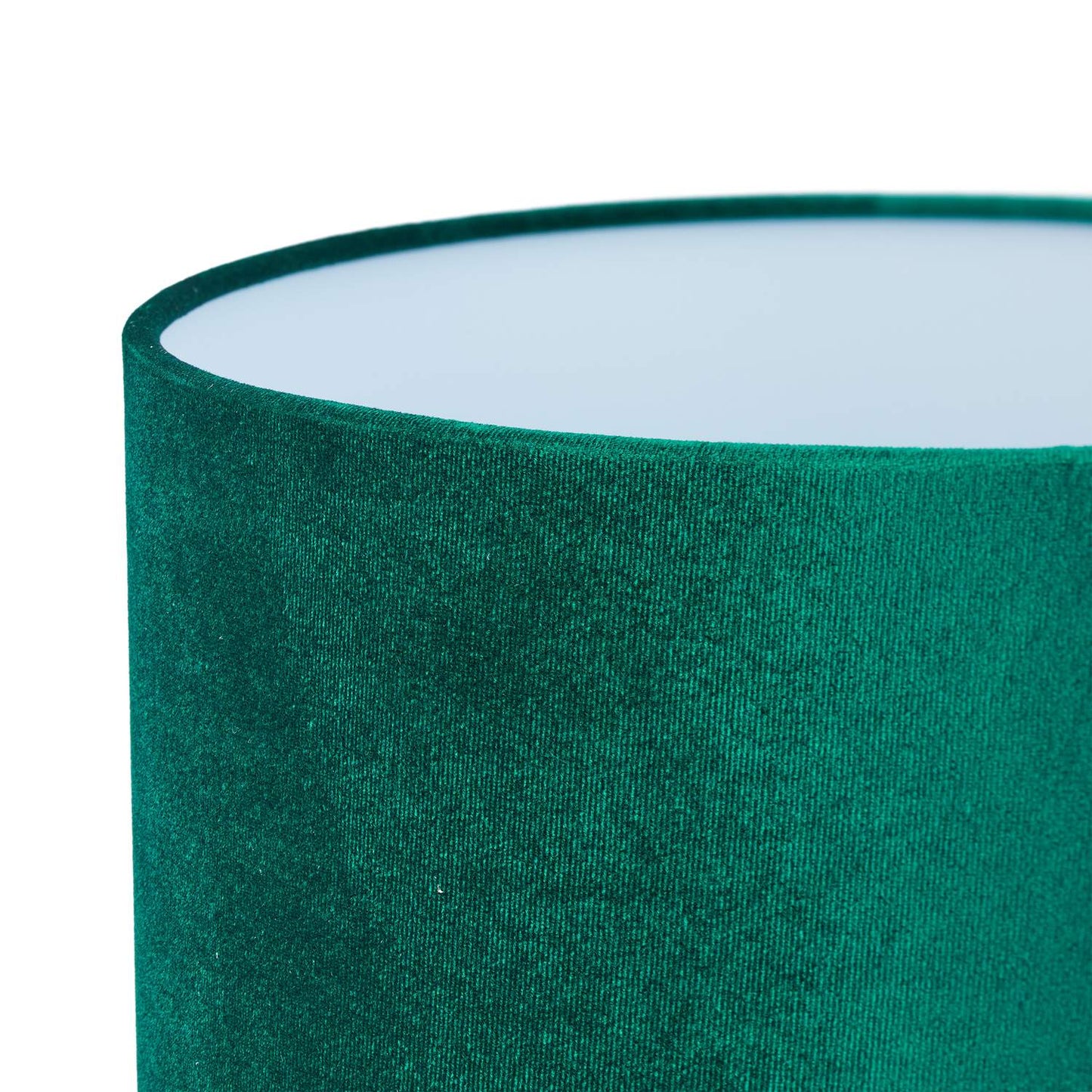 Table lamp in crystal and velvet green