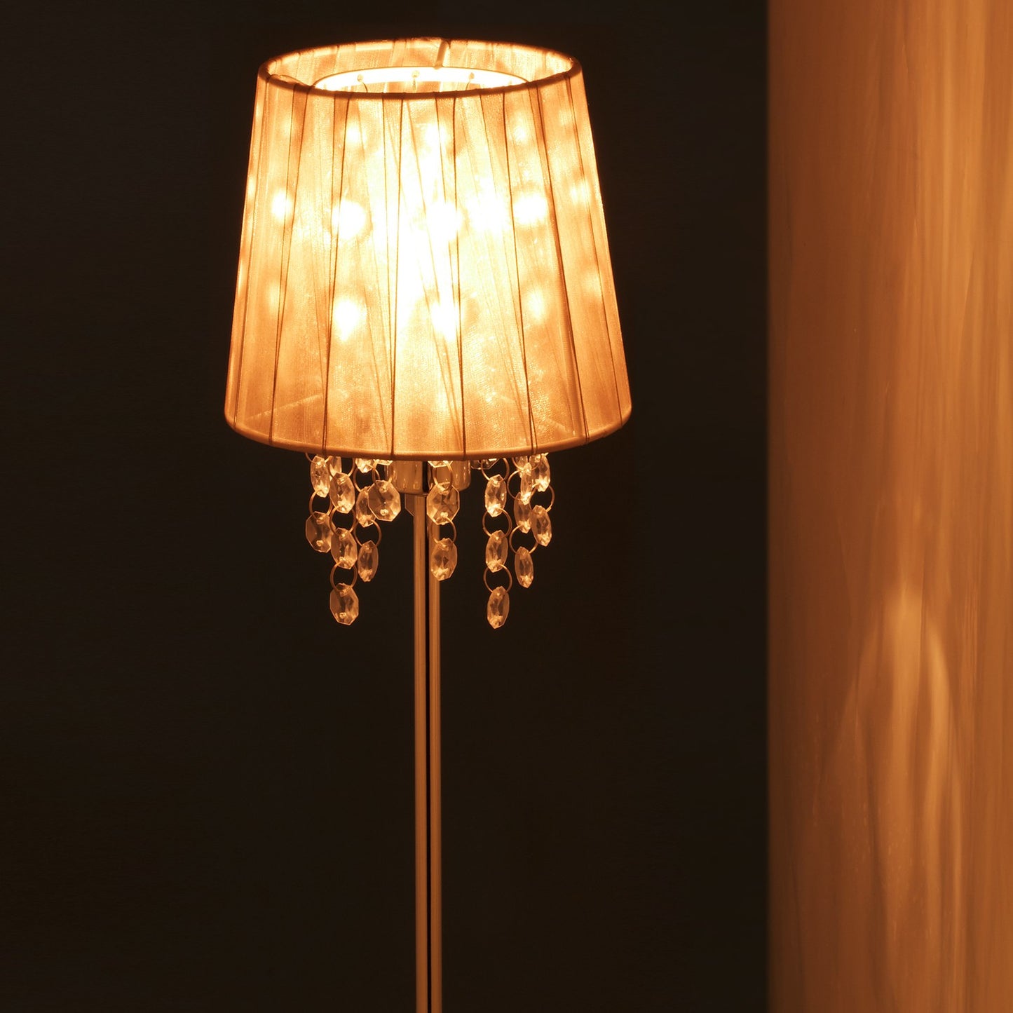 Table lamp organza crystal