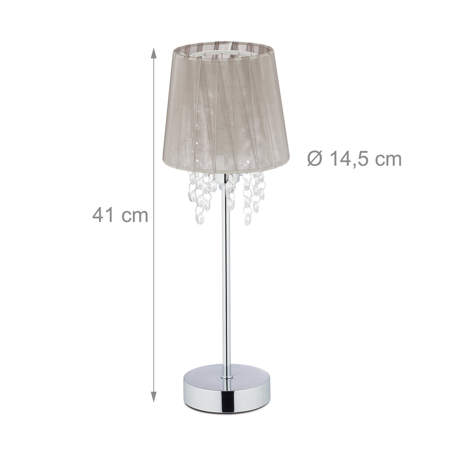 Table lamp organza crystal
