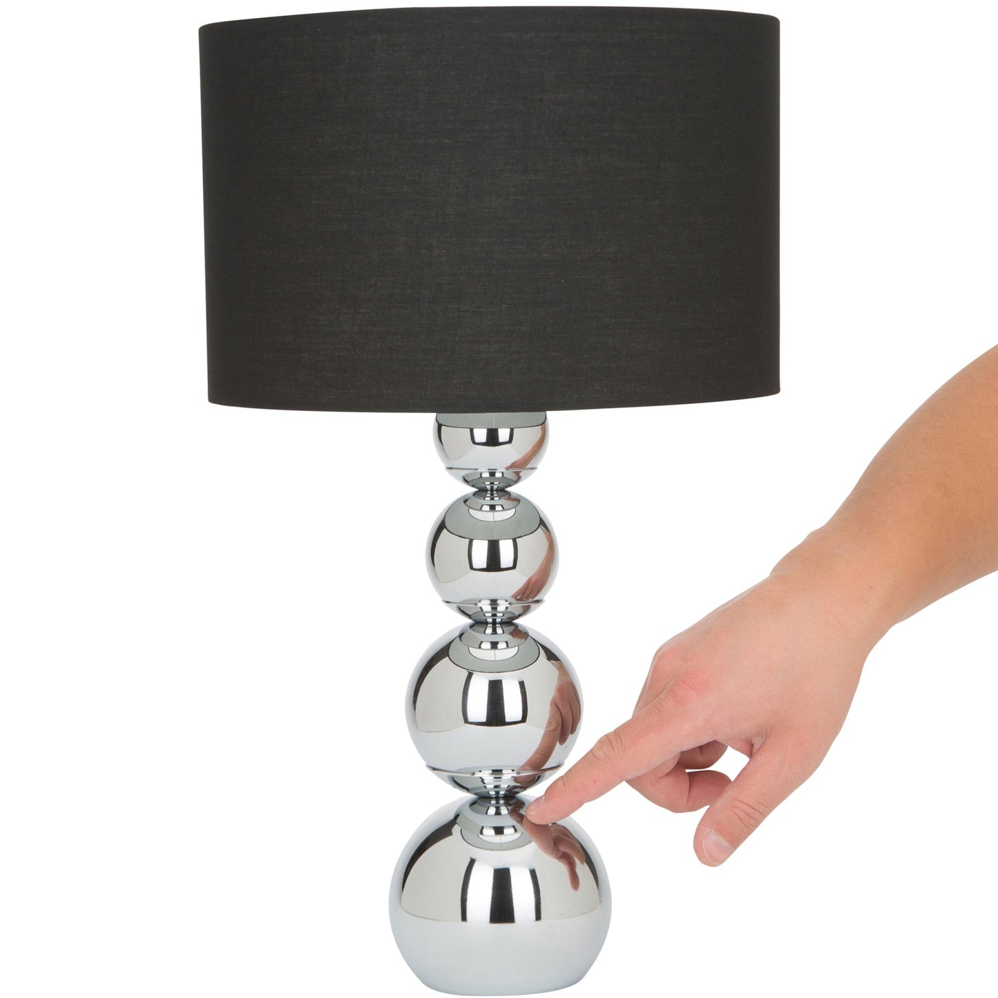 Table lamp touch & dim L Black