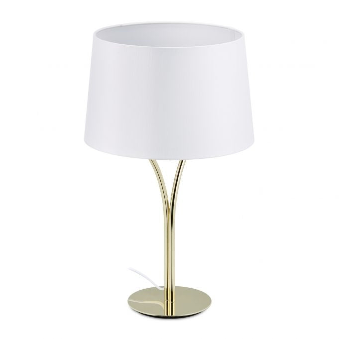 Table lamp with fabric shade