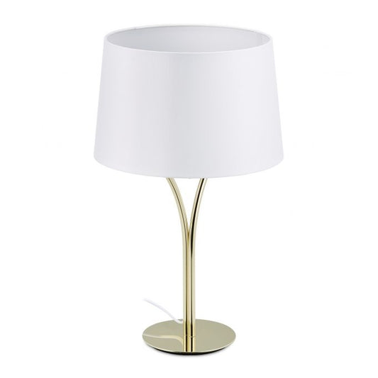 Table lamp with fabric shade
