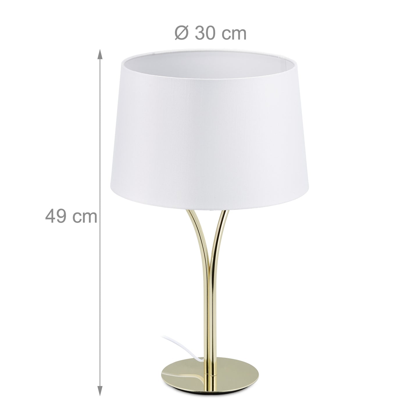 Table lamp with fabric shade