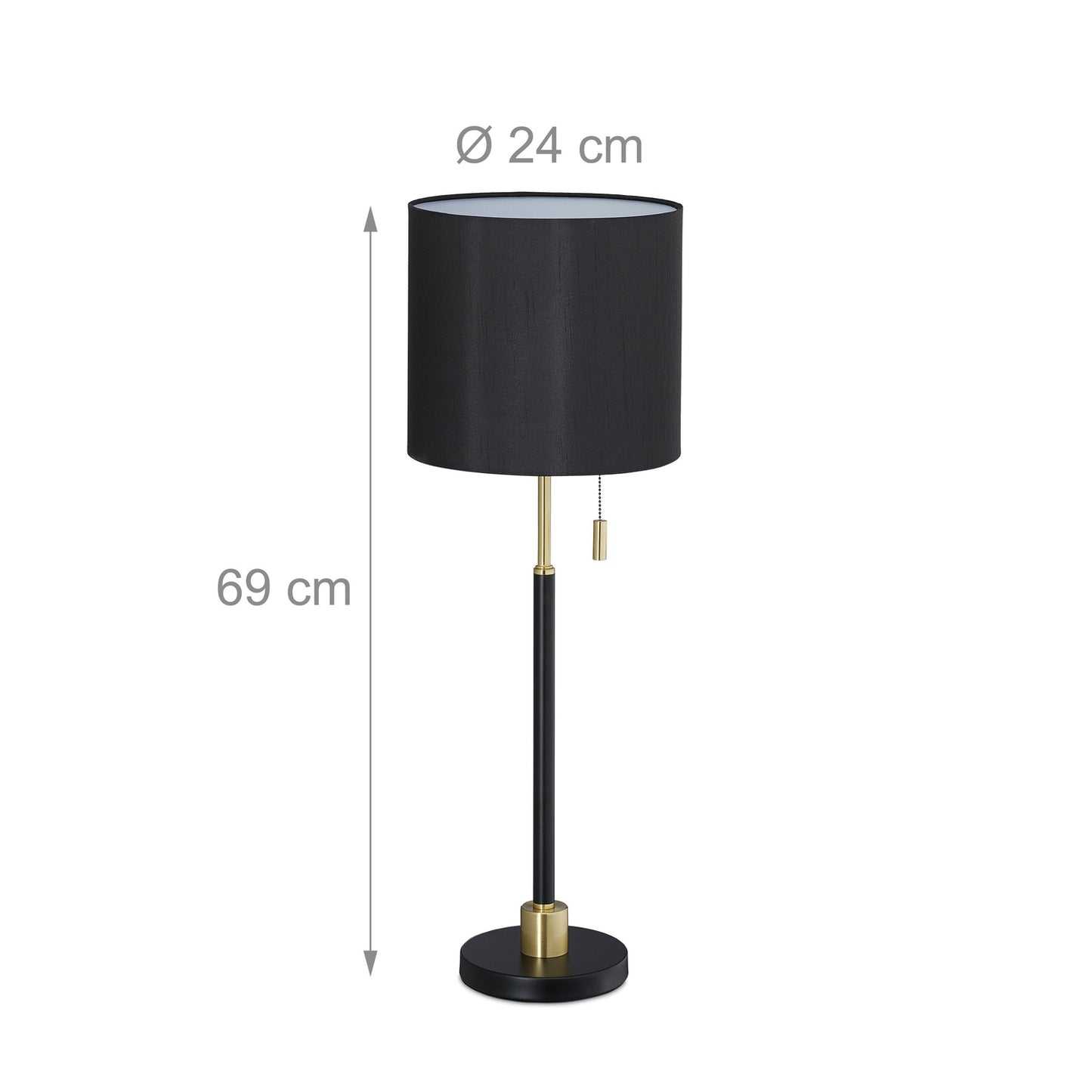 Table lamp with pull switch