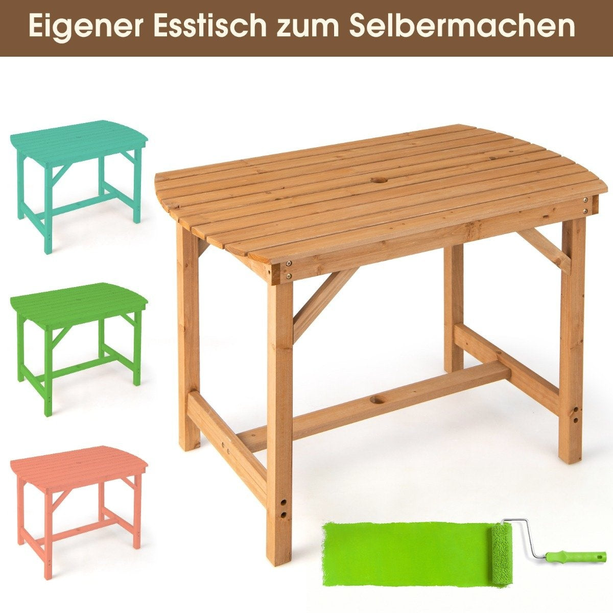 Table made of fir wood patio dining table 100 x 60.5 x 75 cm natural
