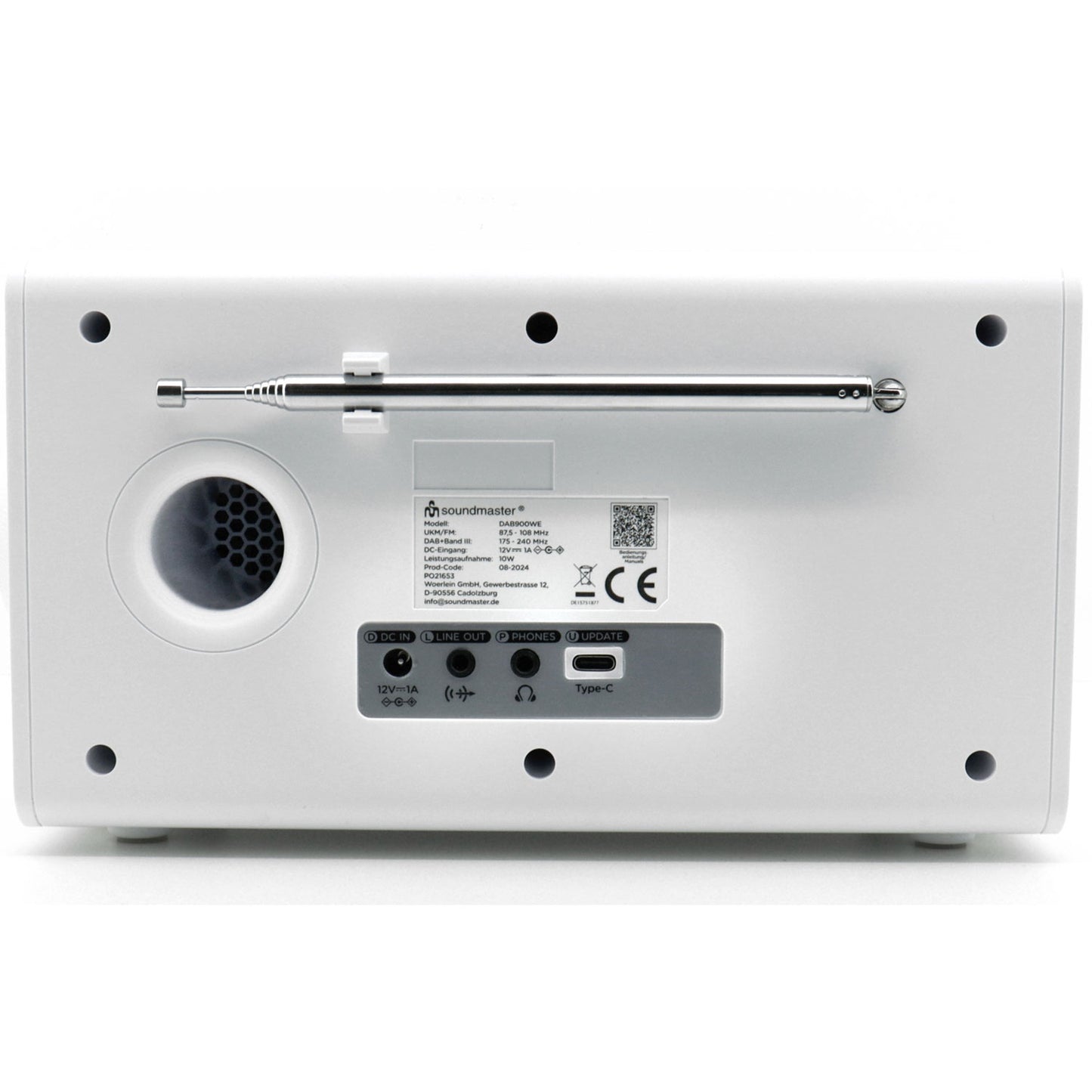 Table radio Color display Preset buttons DAB900WE White