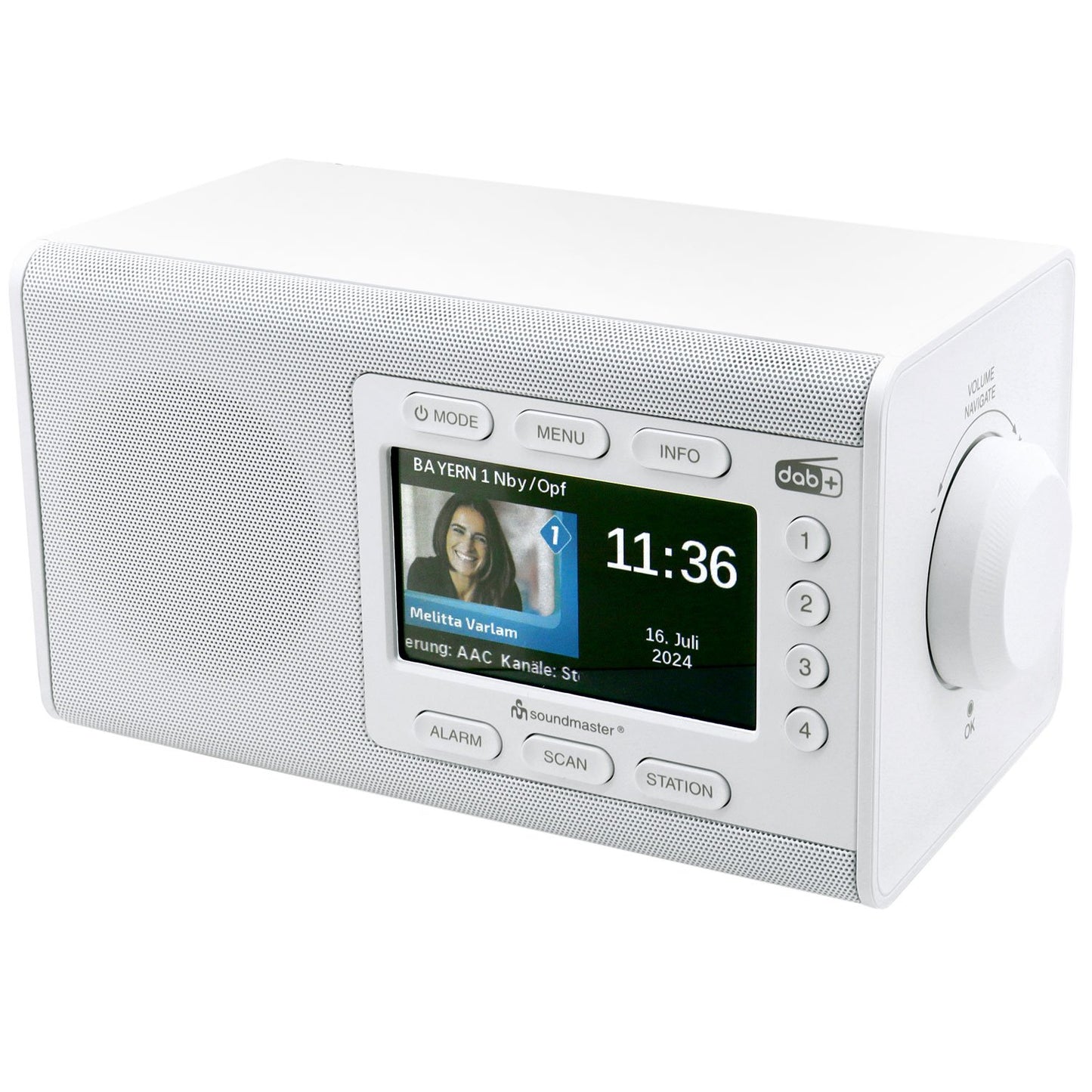 Table radio Color display Preset buttons DAB900WE White