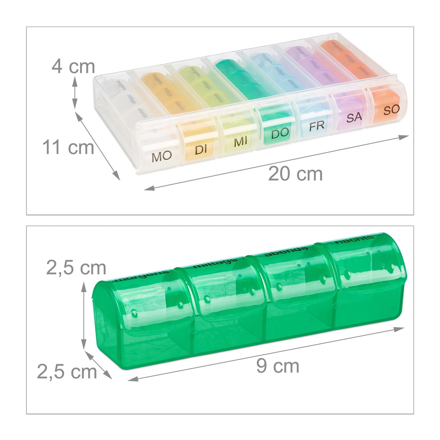 Tablet Box 7 days 4 compartments