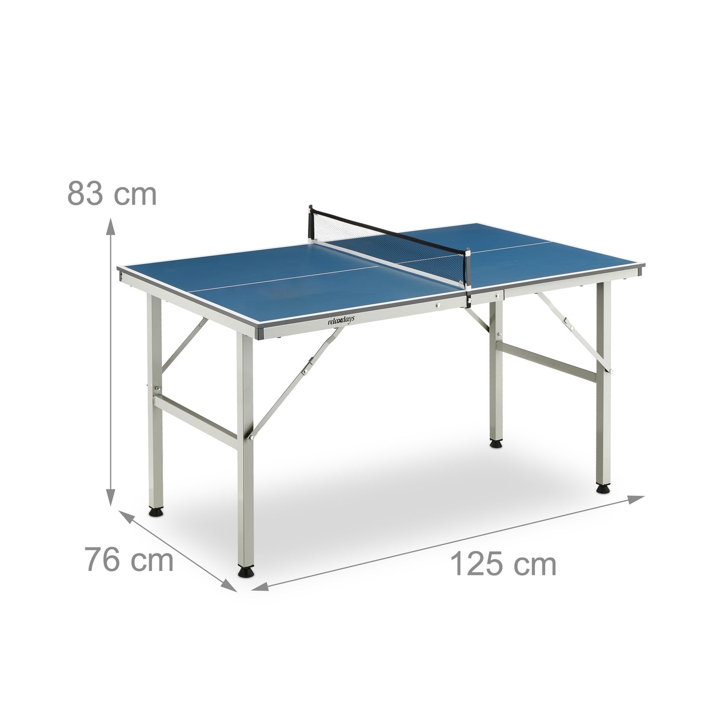 Table tennis table for indoor use in blue