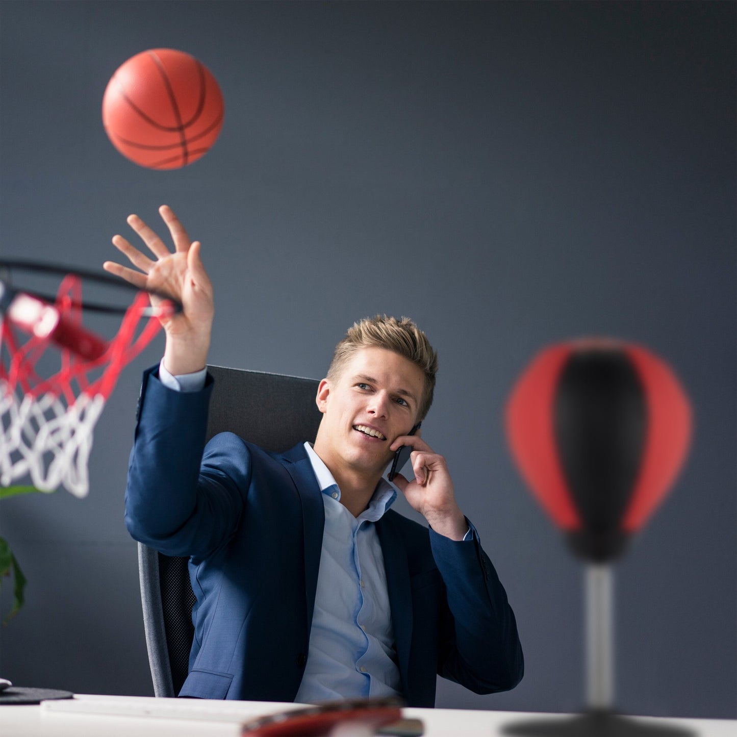 Tabletop Punching Bag with Suction Cup, Stress Relief