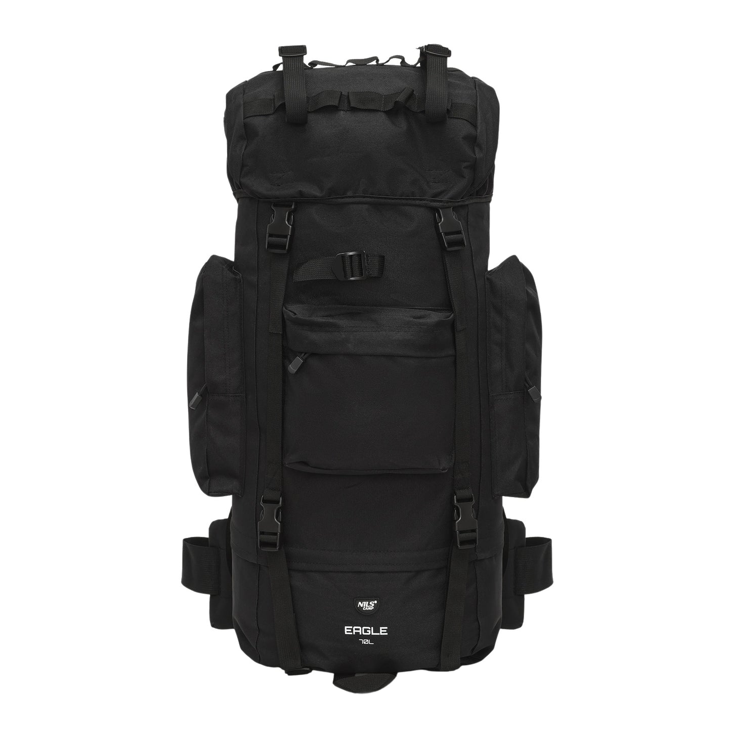 Tactical Backpack, 70L, Black, Heavy-Duty