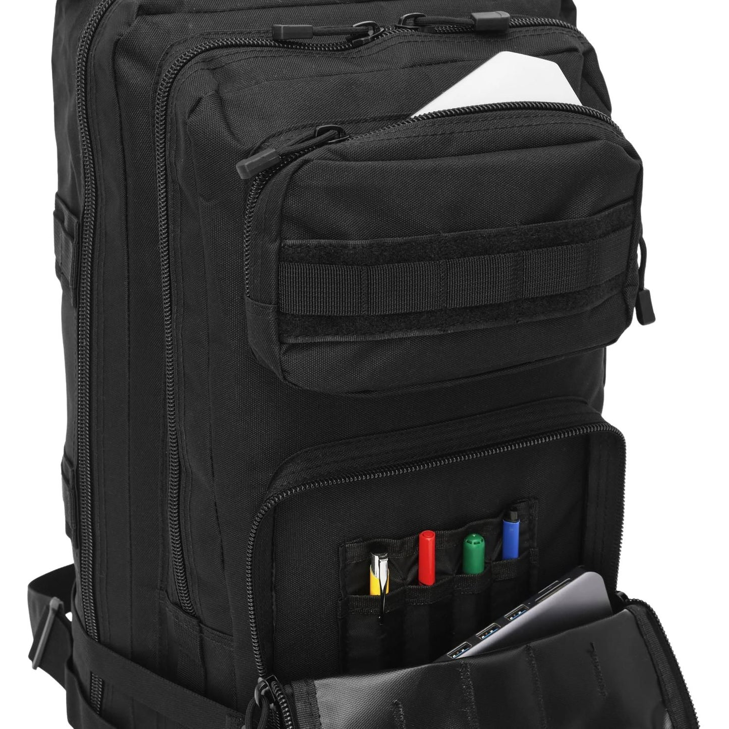 Tactical Backpack, Black, 45L Capacity