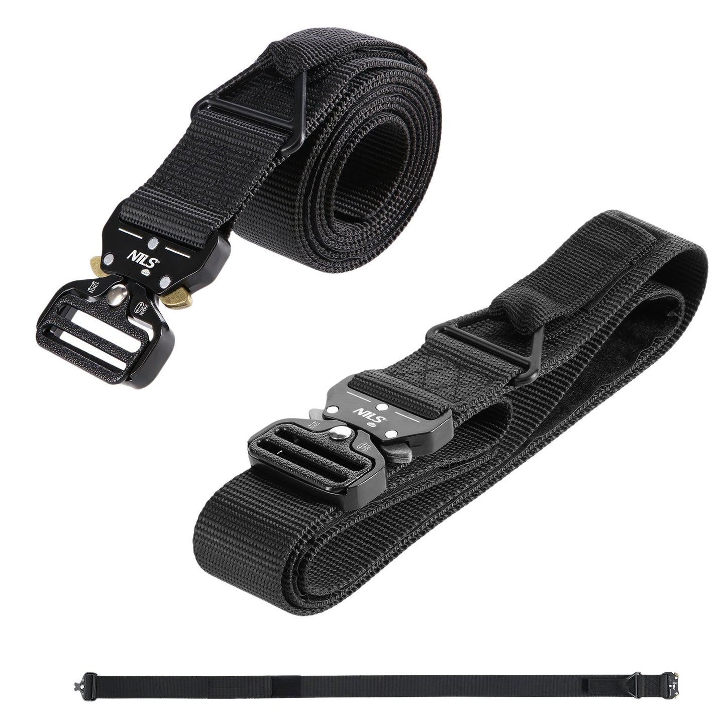 Tactical Belt, Black, 125cm, Heavy-Duty