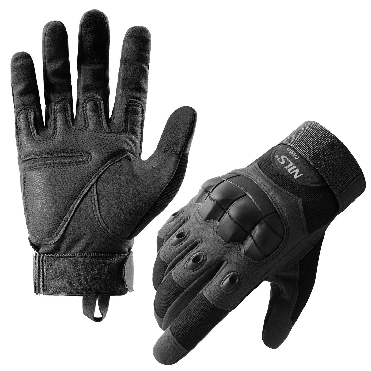 Tactical Gloves, Black, Large, Durable Protection