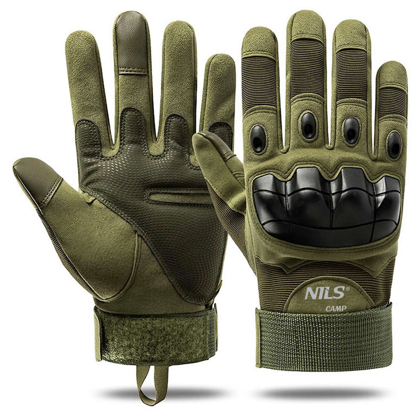 Tactical Gloves, Green, XL, Durable Protection