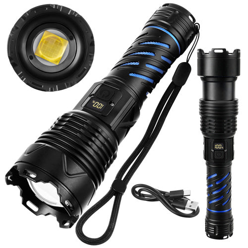 Tactical LED Flashlight 1500lm, Rechargeable, Waterproof