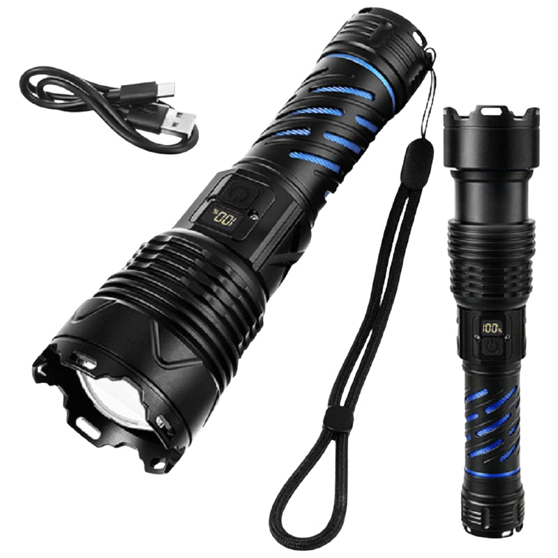 Tactical LED Flashlight 1500lm, Rechargeable, Waterproof