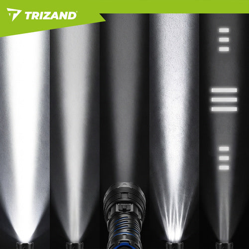 Tactical LED Flashlight 1500lm, Rechargeable, Waterproof