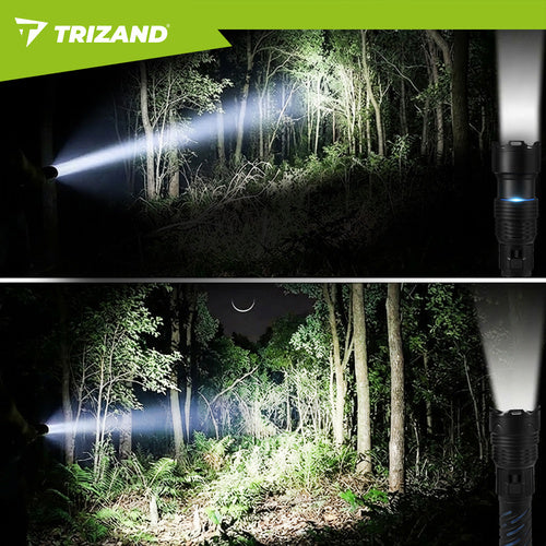 Tactical LED Flashlight 1500lm, Rechargeable, Waterproof
