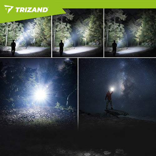 Tactical LED Flashlight 1500lm, Rechargeable, Waterproof