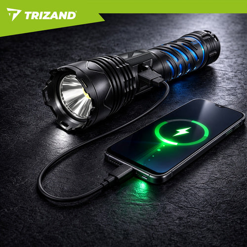 Tactical LED Flashlight 1500lm, Rechargeable, Waterproof