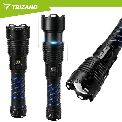 Tactical LED Flashlight 1500lm, Rechargeable, Waterproof