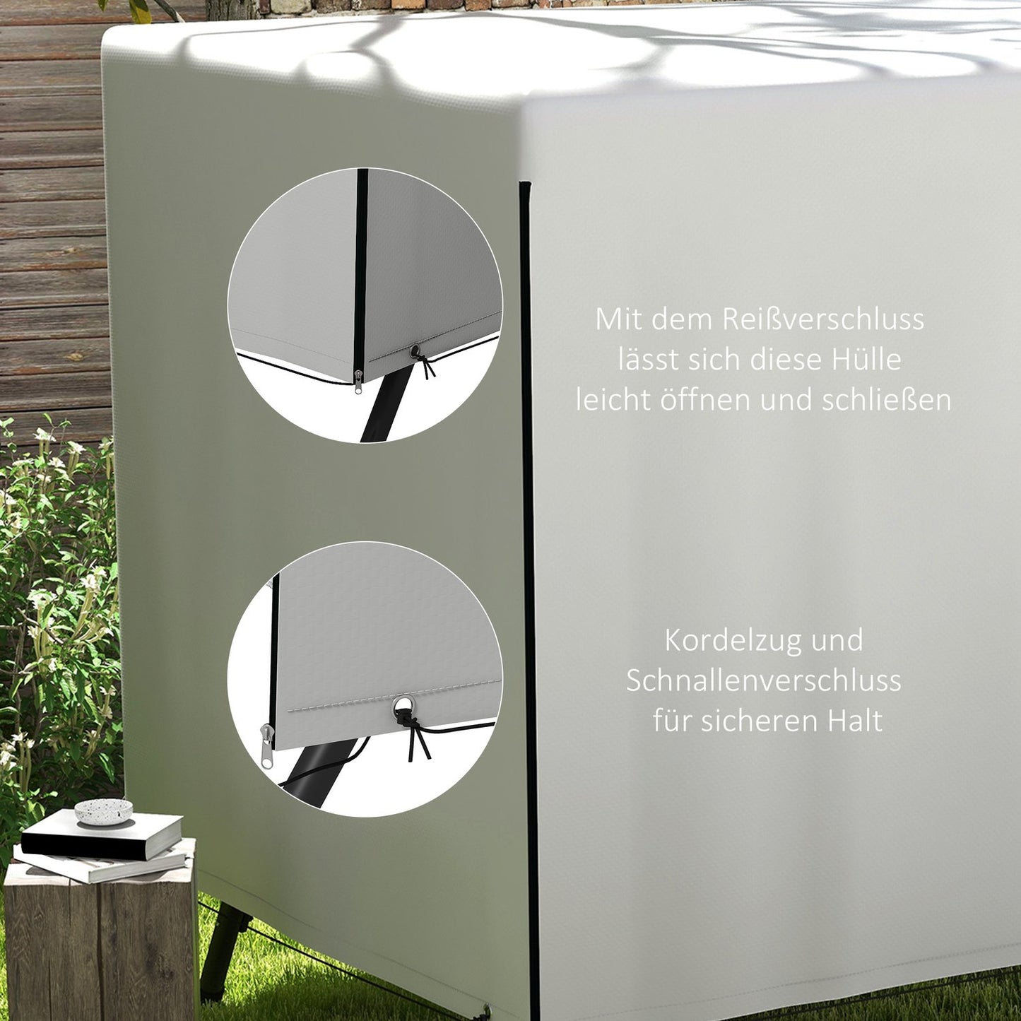 Waterproof UV-resistant garden furniture Tarpaulin cover, rectangular, 215x155x150 cm