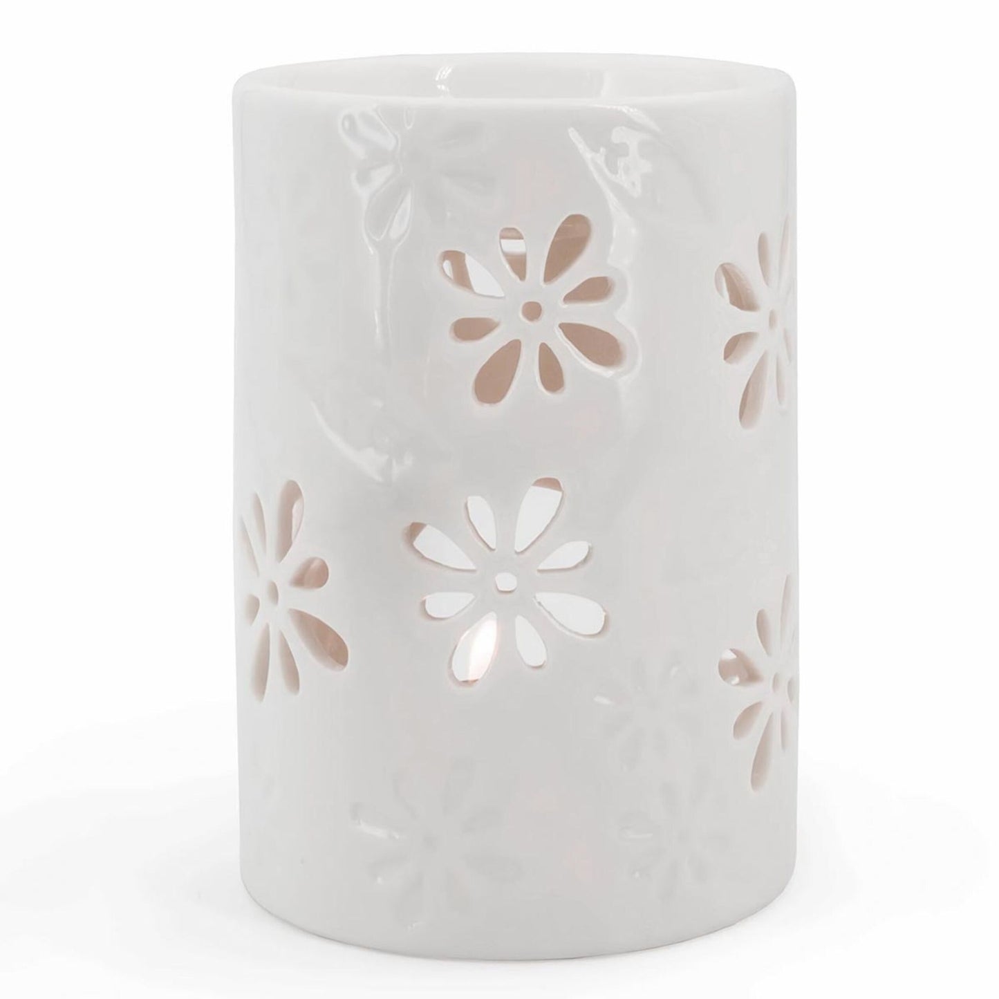 Tea Light Aroma Lamp, White Ceramic, Home Fragrance