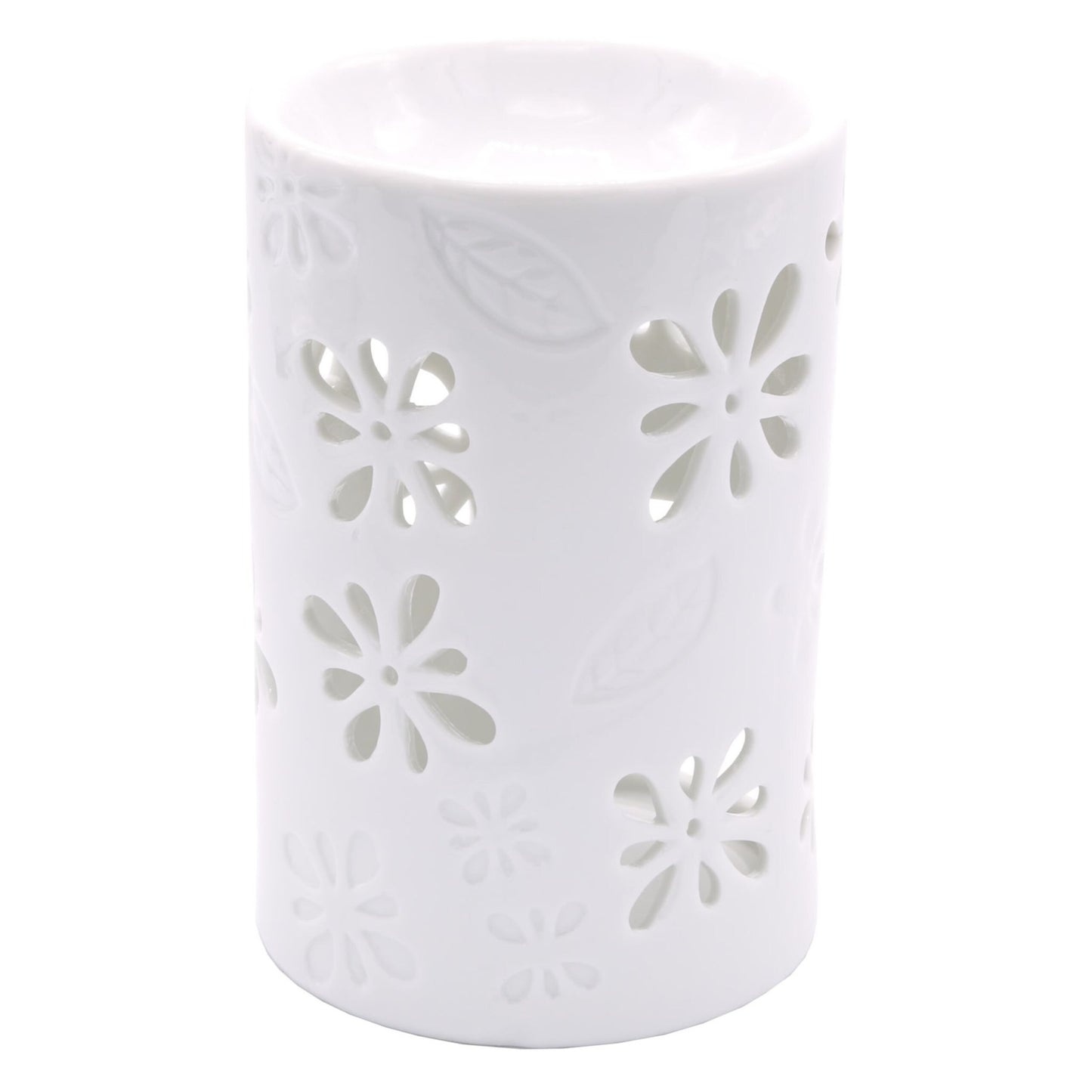Tea Light Aroma Lamp, White Ceramic, Home Fragrance