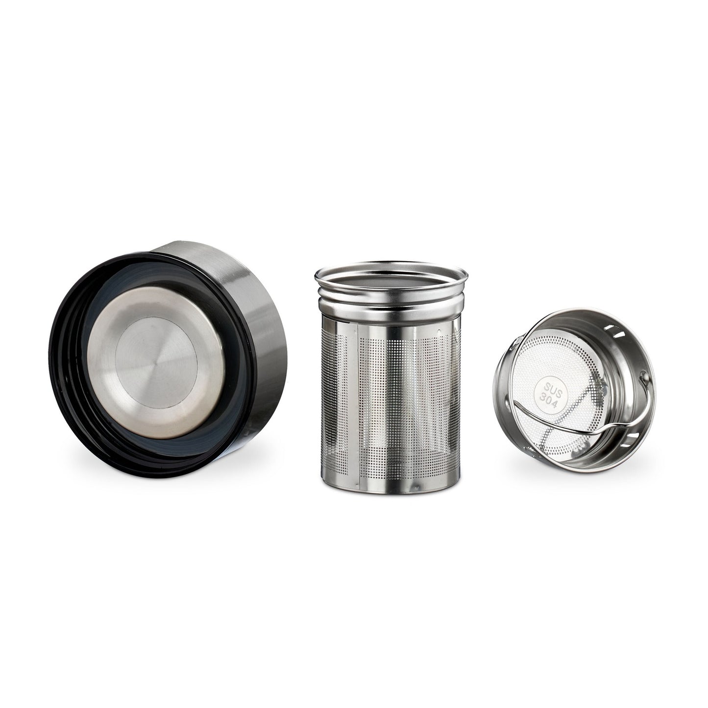 Tea bottle with strainer to take with you