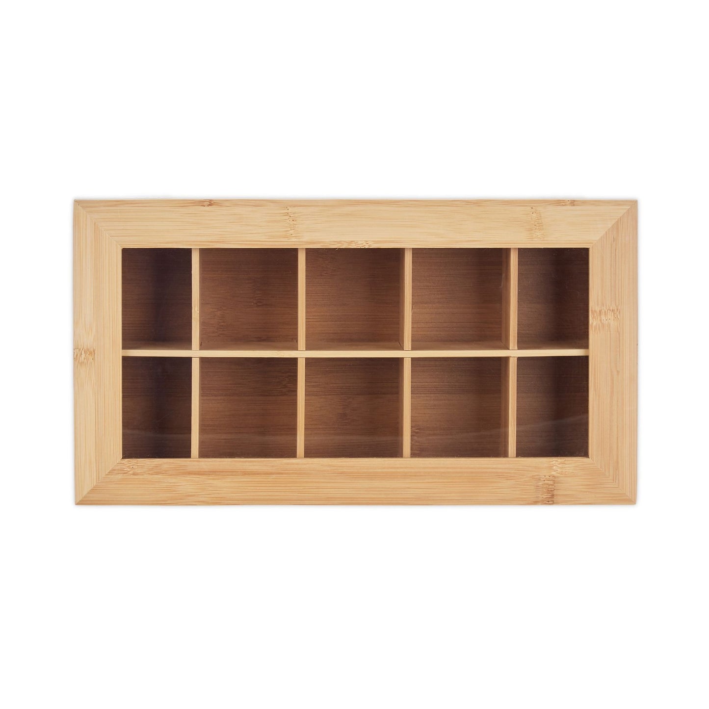 Tea box in bamboo 10 compartments