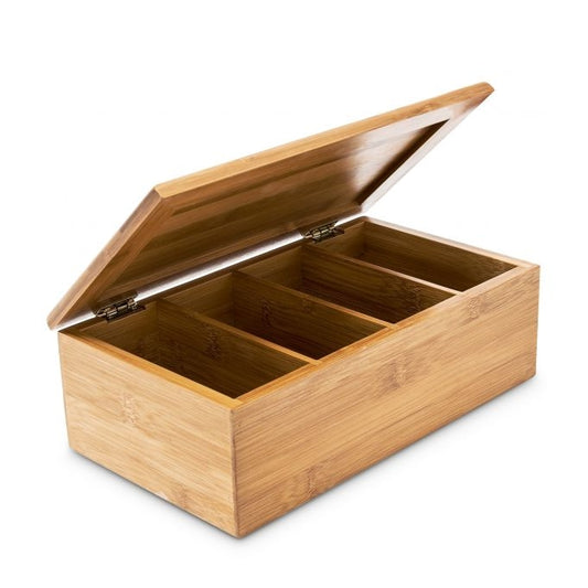 Tea box in bamboo with 4 compartments
