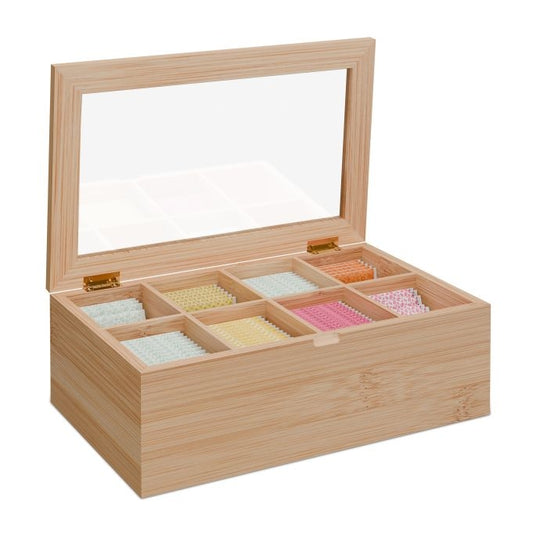 Tea box with 8 compartments
