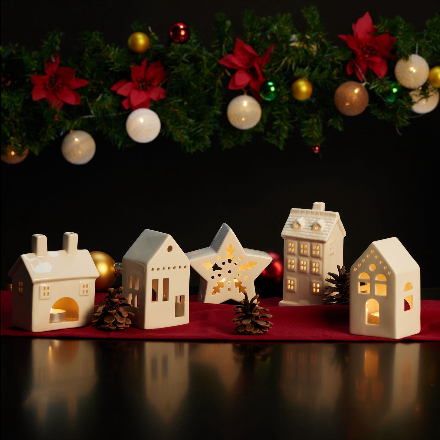 Tea house in white ceramic