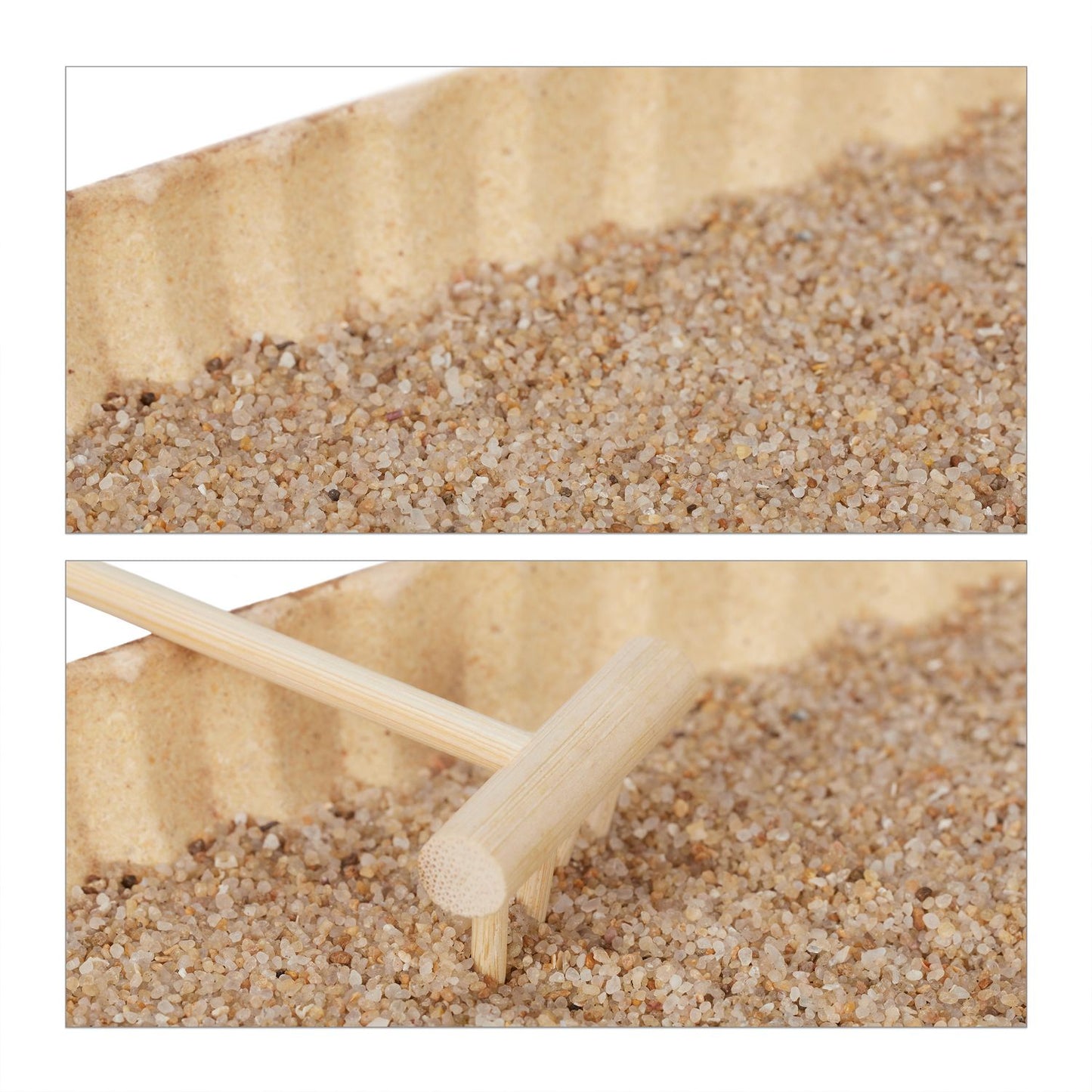 Tealight holder set with zen garden