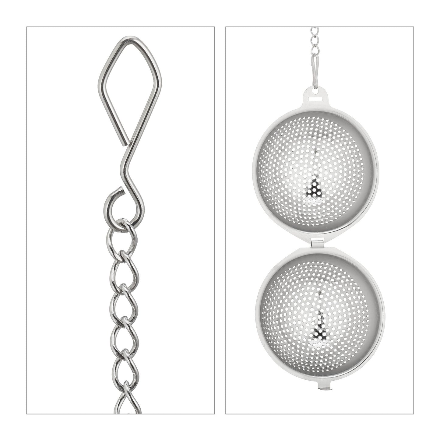Tea maker in stainless steel, set of 2