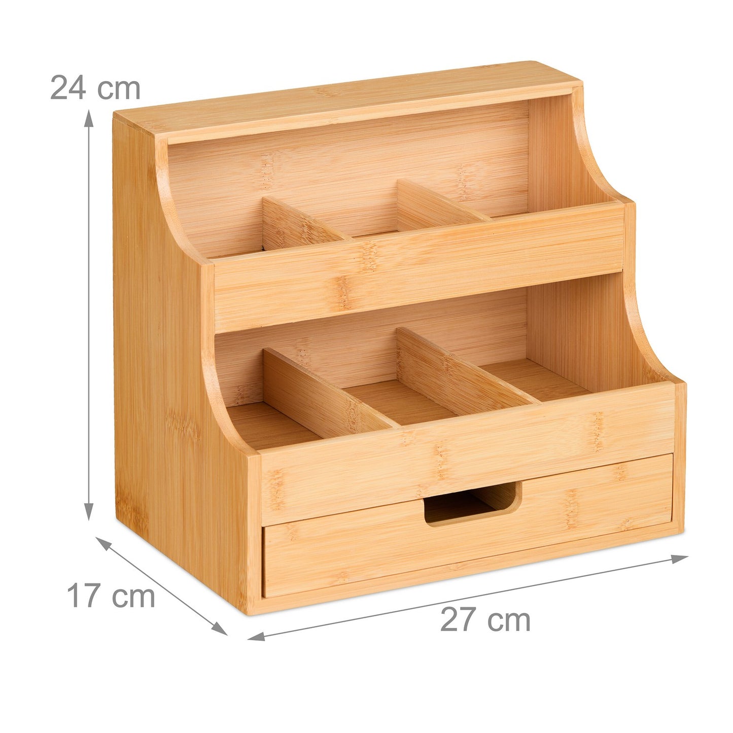 Tea organizer with drawer 9 compartments