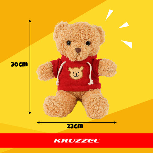 Teddy Bear 30cm, Soft Plush Toy for Kids, Light Brown