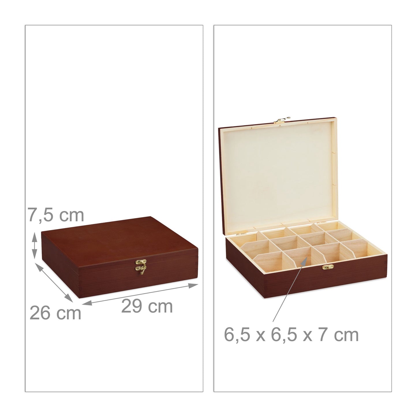 Tedosa in wood with 12 compartments