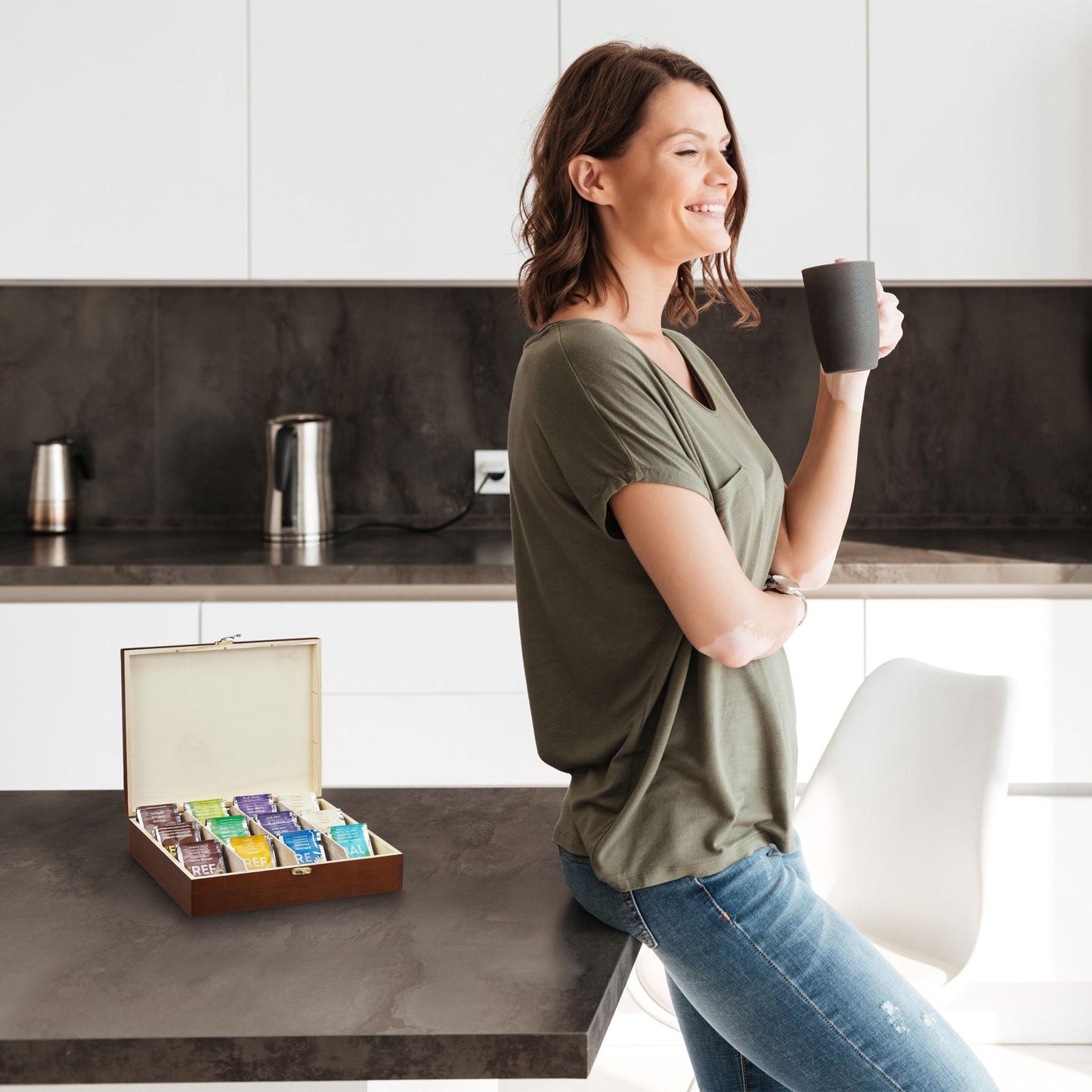 Tedosa in wood with 12 compartments